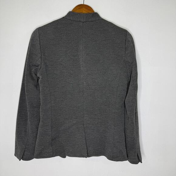 J Crew Blazer Womens 6 Tall Gray 365 Open Front Stretch Work Office Collarless - Picture 5 of 7